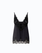 Slip-Top mit Spitze - Dunkelblau | Pinko