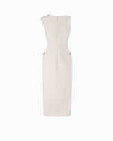 Midi sheath dress with jewel detail - White | Pinko