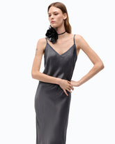 Langes Slipdress-Kleid aus Satin -  | Pinko