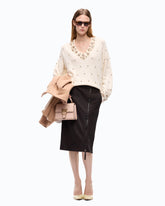 Pullover aus Wolle und Kaschmir mit Schmuckapplikationen -  | Pinko