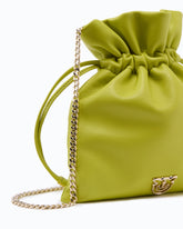 Clutch zum Tragen in der Hand Micro Love Bag Click aus Leder mit Krokoprint und Schmuckschnalle PINKO Galleria -  | Pinko