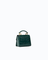 Handtasche Micro Love Bag Top Handle aus Leder mit Krokoprint und Schmuckschnalle PINKO Galleria -  | Pinko