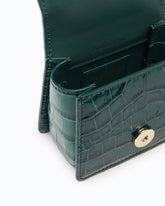 Handtasche Micro Love Bag Top Handle aus Leder mit Krokoprint und Schmuckschnalle PINKO Galleria -  | Pinko