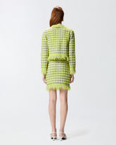Mini skirt in basketweave and frayed knit -  | Pinko