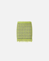 Mini skirt in basketweave and frayed knit -  | Pinko