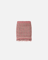 Mini skirt in basketweave and frayed knit -  | Pinko