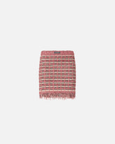 Mini skirt in basketweave and frayed knit -  | Pinko