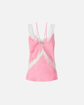 Spotted lingerie top with lace -  | Pinko