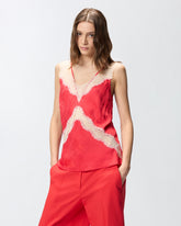 Spotted lingerie top with lace -  | Pinko