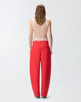Barrel-fit trousers in stretch cotton -  | Pinko
