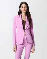 Linen-blend jacket with rear slit -  | Pinko