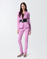 Linen-blend jacket with rear slit -  | Pinko