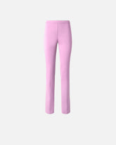 Linen-blend trousers with adjustable hem slit detail -  | Pinko