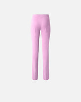 Linen-blend trousers with adjustable hem slit detail -  | Pinko