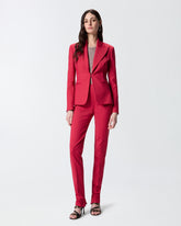 Satin trousers with adjustable hem slit detail -  | Pinko