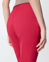 Satin trousers with adjustable hem slit detail -  | Pinko