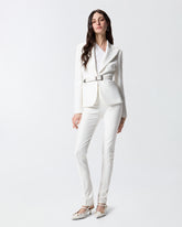 Trousers with adjustable hem slit detail -  | Pinko