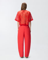 Cropped lace t-shirt -  | Pinko