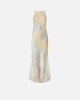 Satin dress with shaded color and lace insert -  | Pinko