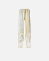 Garment-dyed satin trousers with lace details -  | Pinko