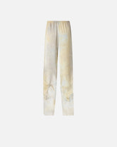 Garment-dyed satin trousers with lace details -  | Pinko