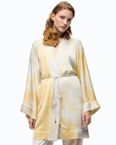 Gradient satin kimono with belt -  | Pinko