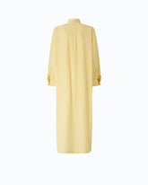 Long striped chemisier dress with floral embroidery -  | Pinko