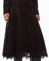 Flared midi skirt in corded lace - Trasparente | Pinko