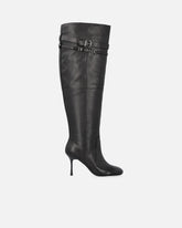 Knee-high nappa leather boots with heel and strap -  | Pinko