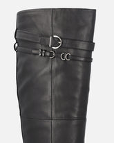 Knee-high nappa leather boots with heel and strap -  | Pinko