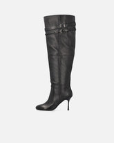 Knee-high nappa leather boots with heel and strap -  | Pinko