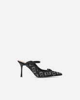 Rhinestoned satin slip-ons with heel -  | Pinko