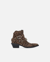 Cowboy boots with studs and animal print -  | Pinko