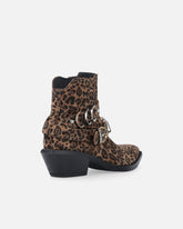 Cowboy boots with studs and animal print -  | Pinko