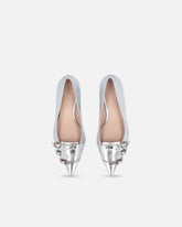 Low laminated nappa leather pumps with straps and studs -  | Pinko