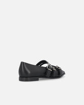 Pointed-toe leather ballerinas with studs -  | Pinko