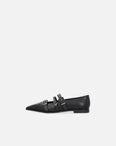 Pointed-toe leather ballerinas with studs -  | Pinko