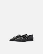 Pointed-toe leather ballerinas with studs -  | Pinko