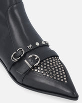 Booties with studs and Love Birds logo -  | Pinko