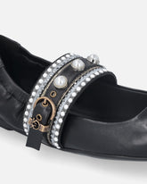 Nappa leather ballerinas with jewel band -  | Pinko