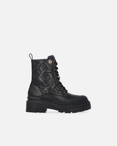 Quilted leather combat boots with Love Birds logo -  | Pinko