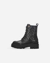 Quilted leather combat boots with Love Birds logo -  | Pinko