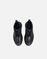 Quilted leather combat boots with Love Birds logo -  | Pinko