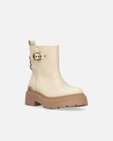 Leather booties with Love Birds logo -  | Pinko