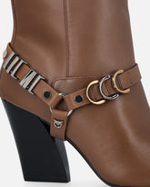 Booties with metal inserts and Love Birds logo -  | Pinko