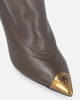 Booties with faux fur and metal toe -  | Pinko