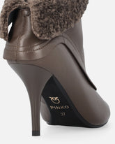 Booties with faux fur and metal toe -  | Pinko