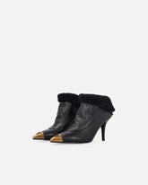 Booties with faux fur and metal toe -  | Pinko
