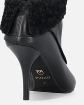 Booties with faux fur and metal toe -  | Pinko