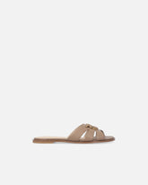 Leather slip-on sandals with Love Birds logo -  | Pinko